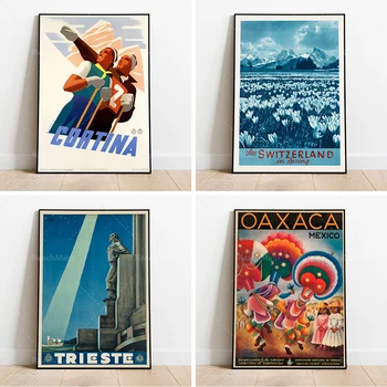 Cortina Kelionės Plakatas| Vintage Kelionės Spausdinti| Italija Wall Art Print| Drobė Spausdinimo Sienų Dekoras| Plakato Spauda